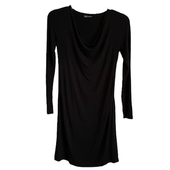 GAP MATERNITY WOMENS DRESS Size S BLACK Shift Dress COWL NECK Long Sleeve 0949AT - Picture 9 of 9